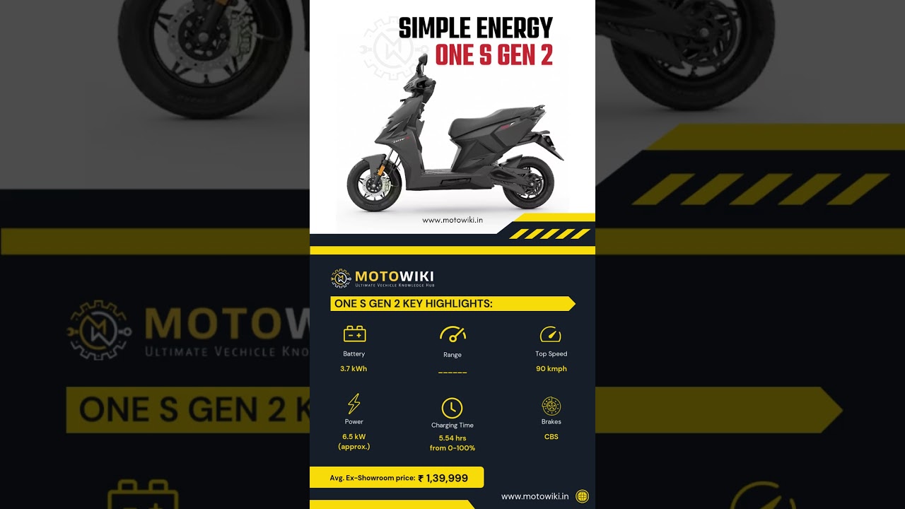 Simple One S Gen 2 – Long Range EV Scooter!