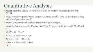 Sensitivity Analysis AMU BUSN604