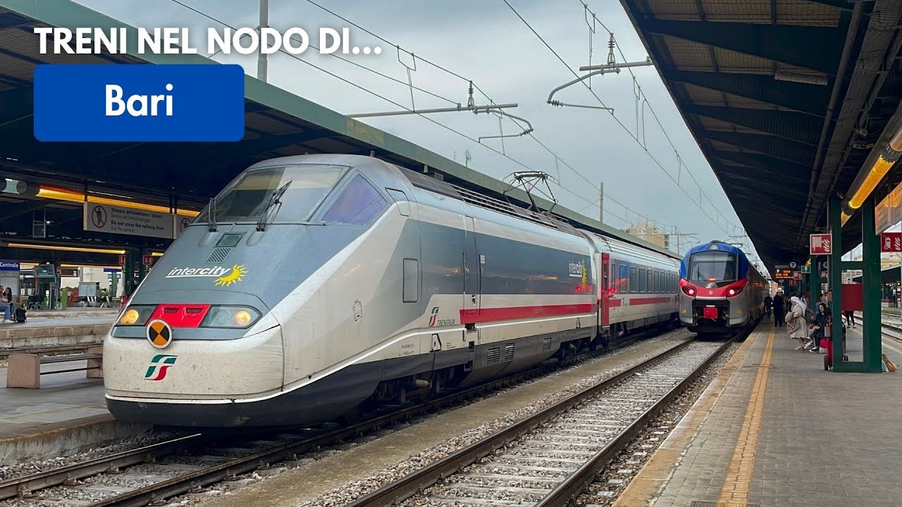 TRENI IN TRANSITO NEL NODO DI BARI: RIPRESE A BARI TORRE QUETTA, CENTRALE & TRINITAPOLI