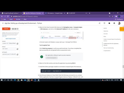 Qwiklab:App Dev: Setting up a Development Environment - Python[GSP183]