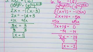 6.4 Solving Exponential Equations Part 4