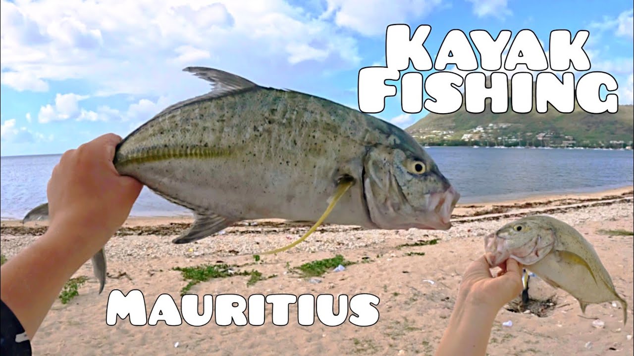 | Reef kayak fishing mauritius | Caught nice one Bluefin Trevally |