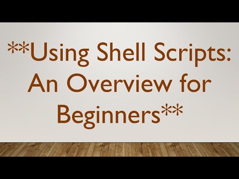 Using Shell Scripts: An Overview for Beginners