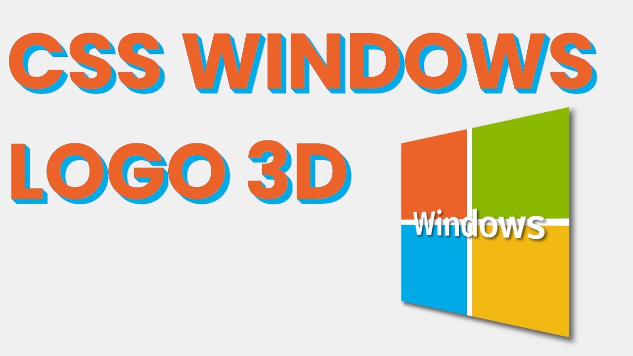 Html Css Windows Logo 3D. - YouTube
