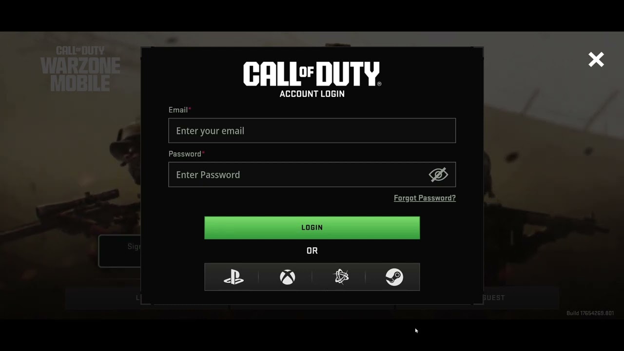 COD Warzone Mobile: Login Methods