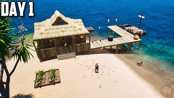 Tropical Island Craft Build Treasure Hunting Survival Game Day 1 - U.N.P.O.C. Gameplay