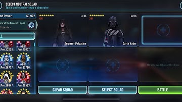 EP/Vader vs Jedi Luke (JKL). First GAC encounter