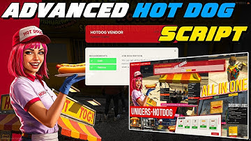 Free Advanced Hot Dog Script | All in one Hot Dog Script | QBCore/ESX | FiveM Tutorial #143