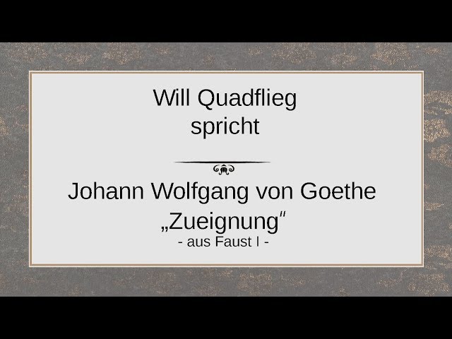 Zueignung Von Goethe Gedichte Hausaufgaben Referate Abi Pur De