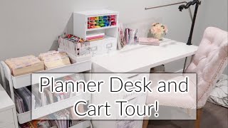 Planner Desk Tour & Planner Cart Setup! | For Filming Planning Content