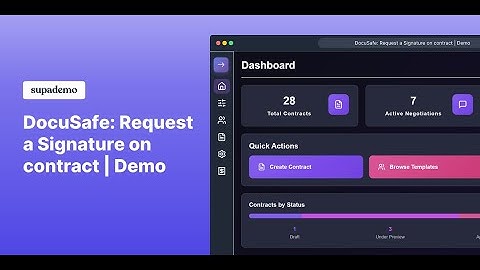 Docusafe : Request a Signature on contract