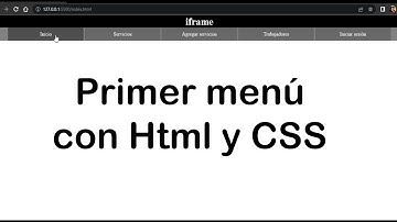 Primer menú básico con Html y Css