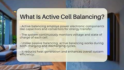 What Is Active Cell Balancing? - Talking Tech Trends