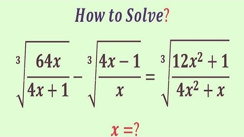 An Amazing Algebra Challenge | Olympiad Question | Can you Solve this? | x=?