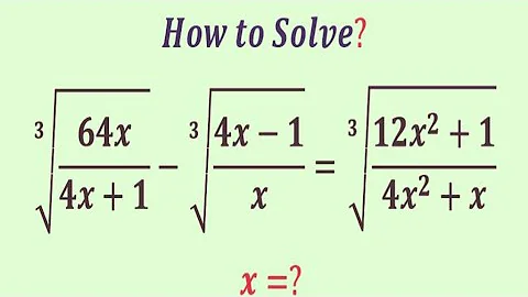 An Amazing Algebra Challenge | Olympiad Question | Can you Solve this? | x=?