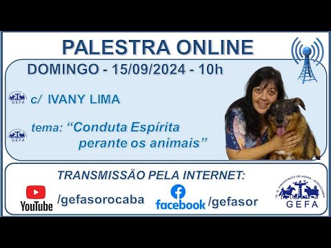 Assista: Palestra online - c/ IVANY LIMA (15/09/2024)