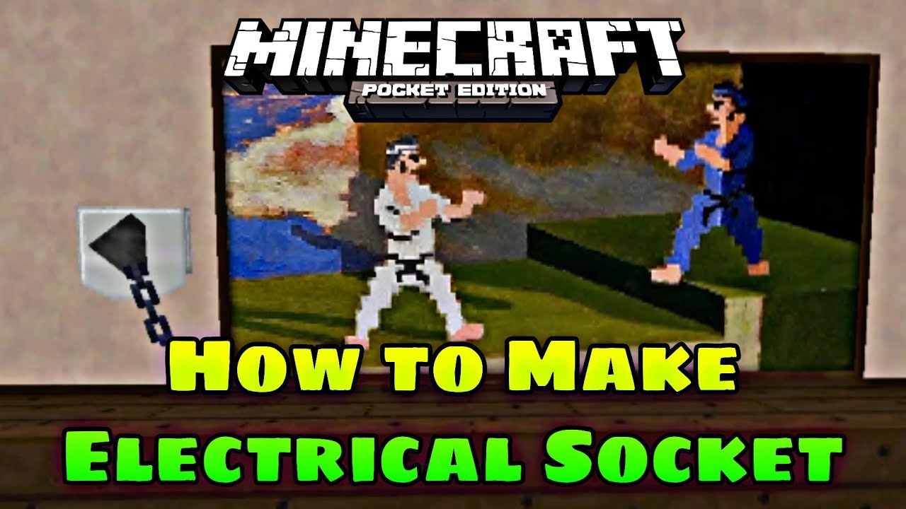 How to make an Electrical Socket in Minecraft PE - YouTube