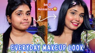 SIMPLE EVERYDAY MAKEUP LOOK✨| Easy 5 Minutes Makeup Look | #everydaymakeup #nomakeupmakeuplook