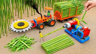 DIY Mini Tractor Bamboo Saw Machine 🚜 Destroyed Farm Rescue | HP Mini