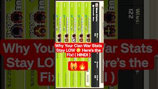Why Your Clan War Stats Stay LOW 😳 Here’s the Fix! #shorts #clashofclans #coctipsandtricks #coc