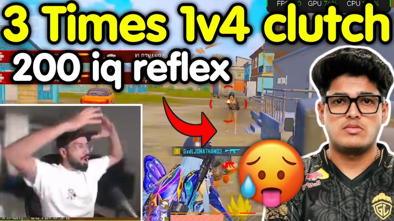 Jonathan insane 3 Times 1v4 clutch 😲 Everyone shocked after this h@cker spray 🥵