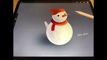 Easy Snowman drawing with procreate