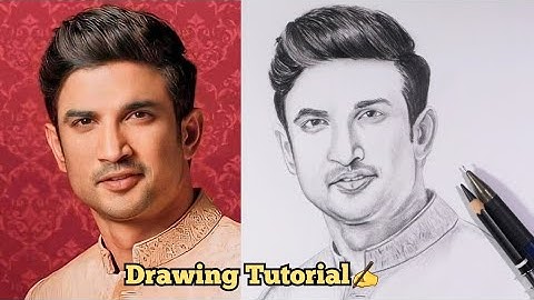 Sushant Singh Rajput Face Drawing Tutorial ✍️🥰