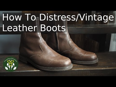 How to distress/vintage leather boots