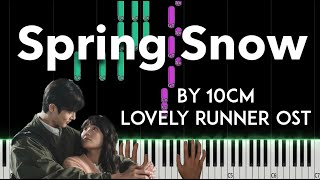 Spring Snow (봄눈) by 10CM [Lovely Runner OST] piano cover   sheet music