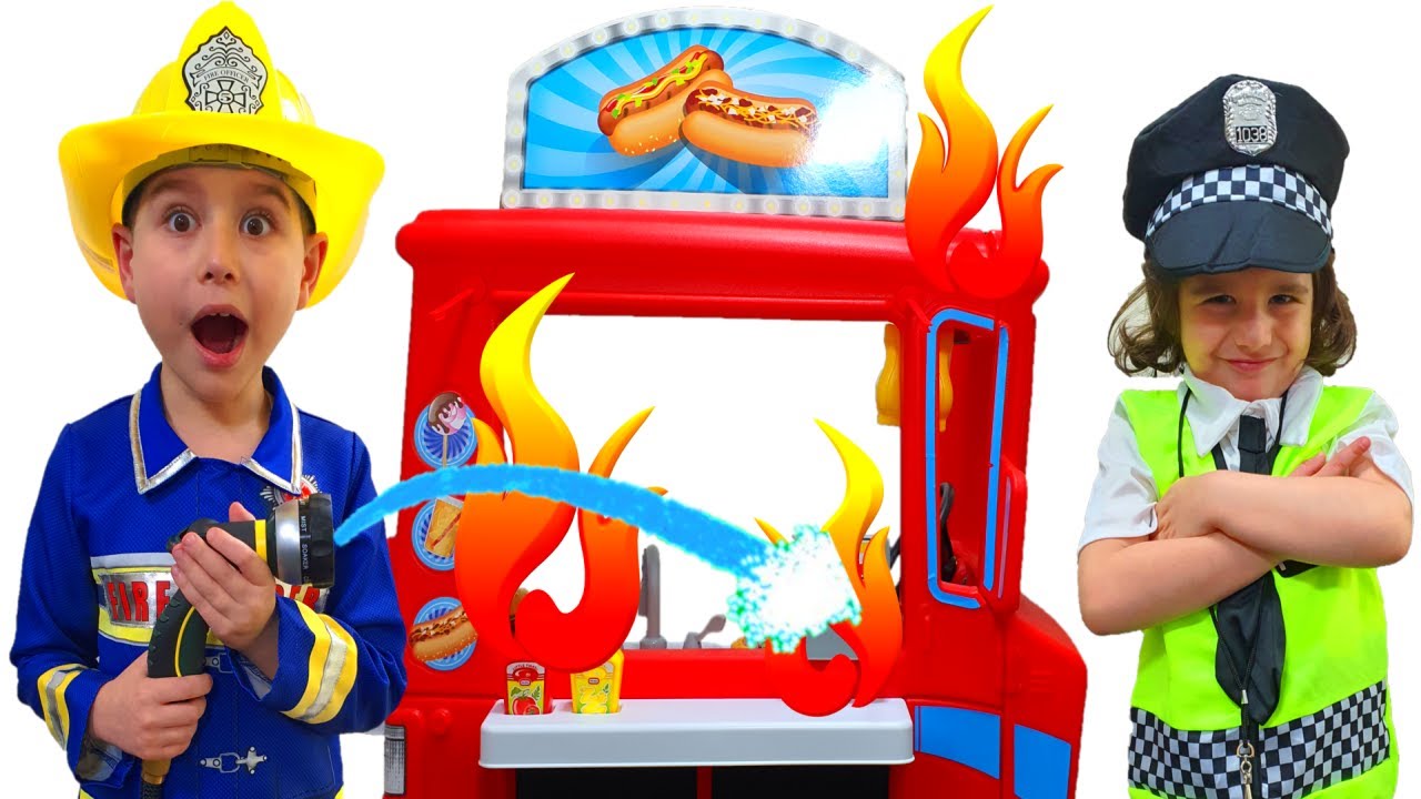 Fire Man Pretend Play - YouTube