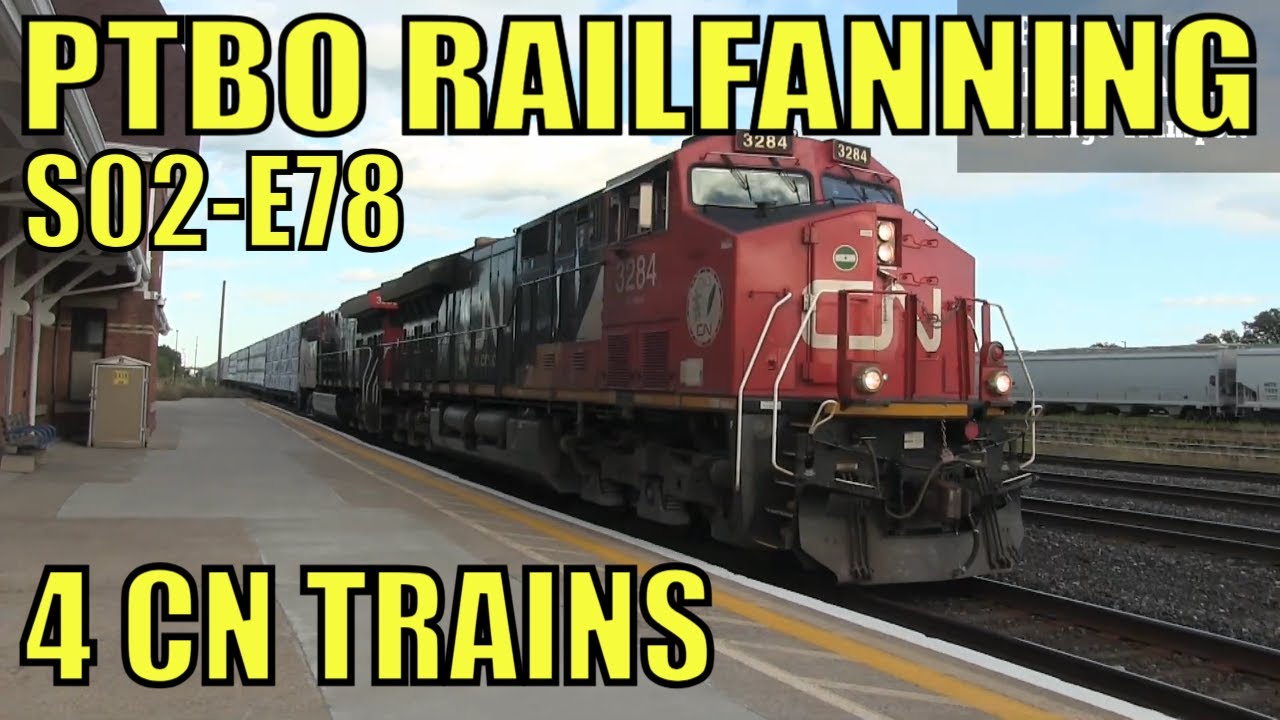 PTBO Railfanning S02E78 - 4 CN Trains Strathroy Sub