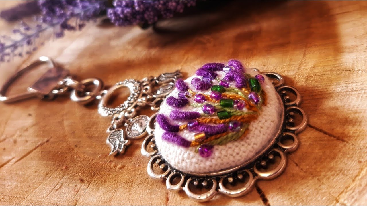 تقفيل سلاسل بالتطريز بدون الجزء الزجاج سلاسل تطريز  عمل سلسله بالكامل  embroidery necklace