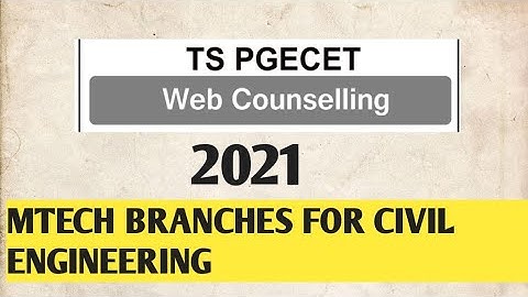 TS PGECT WEB OPTIONS AND MTECH BRANCHES FOR CIVIL ENGINEERING