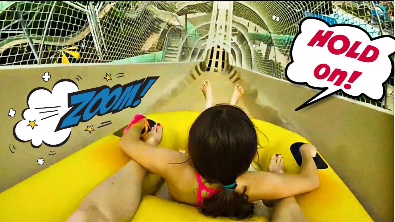 WATERPARK FUN Having Fun on Giant Water Slide in Kids Family Fun Video -  YouTube