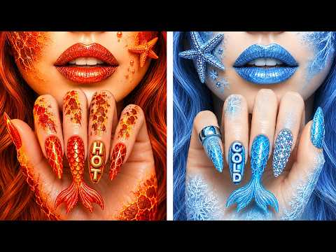 Relooking Sirene Feu vs Glace ! De Nerd a Sirenes Populaires sur l Ile Deserte !