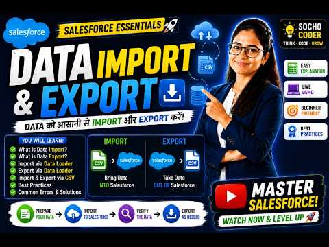 Data Import Wizard & Data Export Explained in Hindi #dataimport #dataexport #salesforcebeginners by Socho coder