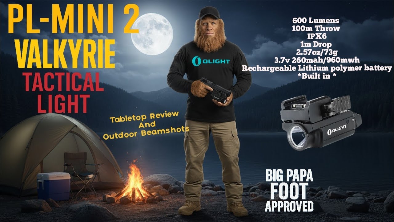 Olight PL-MINI 2 Valkyrie Review 600Lm Compact Pistol Light