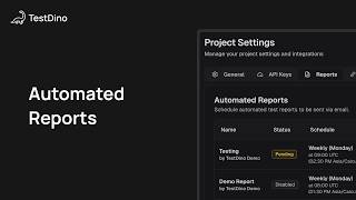 How to Schedule Automated Test Reports in TestDino | PDF Email Reporting.