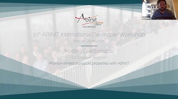 Phonon-limited transport properties with ABINIT (Matteo Giantomassi)