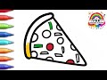 Pizza Drawing for Kids 🍕 How to Draw a Pizza Slice for Kids | Easy Drawing Tutorial 🍕