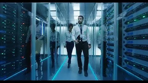 Two Colleagues In Data Center Stock Video