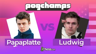 @ludwig Declines @papaplatte's Botez Gambit! | Chess.com PogChamps