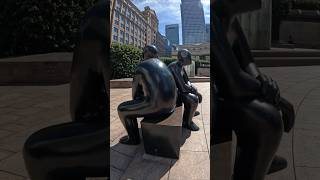 Cabot Square and The Statues of Canary Wharf. London