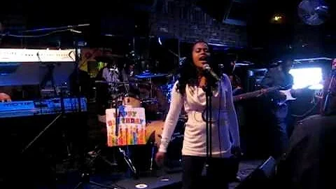 Veronica Renee Garth singing at her Daddy's birthd...