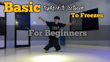 Basic Top Rock To Footwork to Freeze tutorial for beginners | Bimal Rana