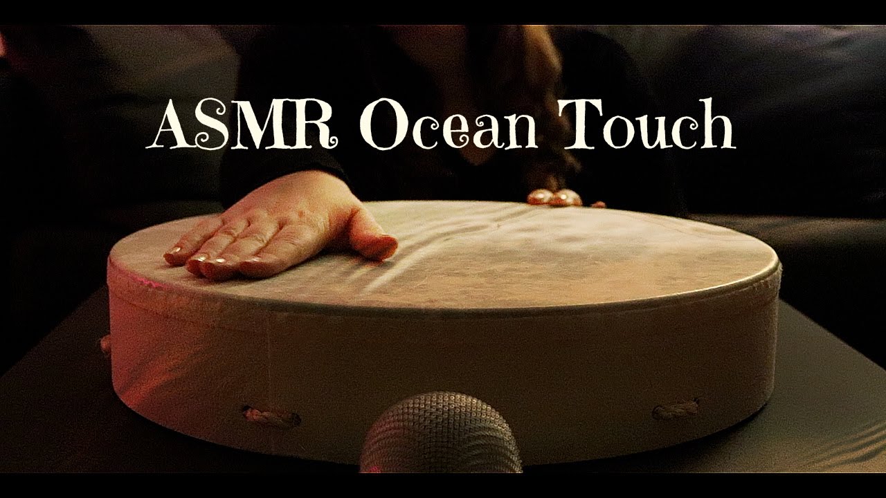 ASMR Drum stroking and calming ocean sounds - No talking | ASMR Relaxation ♥