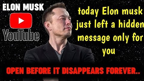 ✉️today Elon musk just left a hidden message only for you – open before it disappears forever..