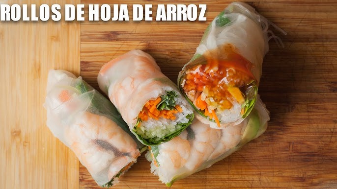 Rollitos con Papel de Arroz Comestible — Recetas Veganas - Melón Sin Jamón