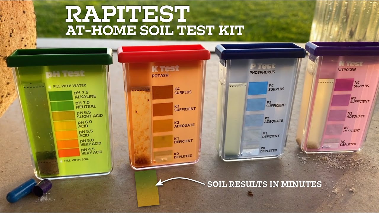 Rapitest Home Soil Test Kit pH Nitrogen Phosphorus Potassium - YouTube
