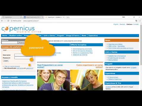 www copernicus bz it recuperare username e password